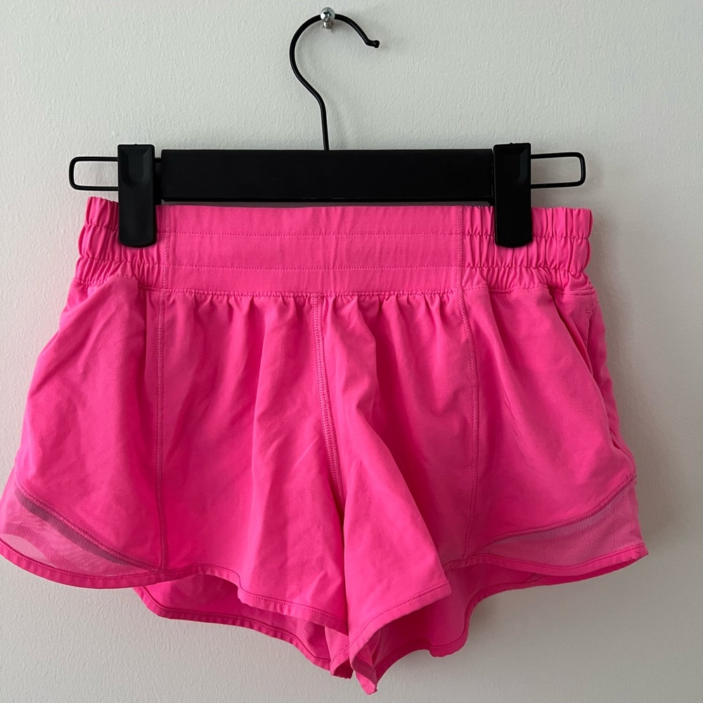Lululemon hot pink hotty hot shorts